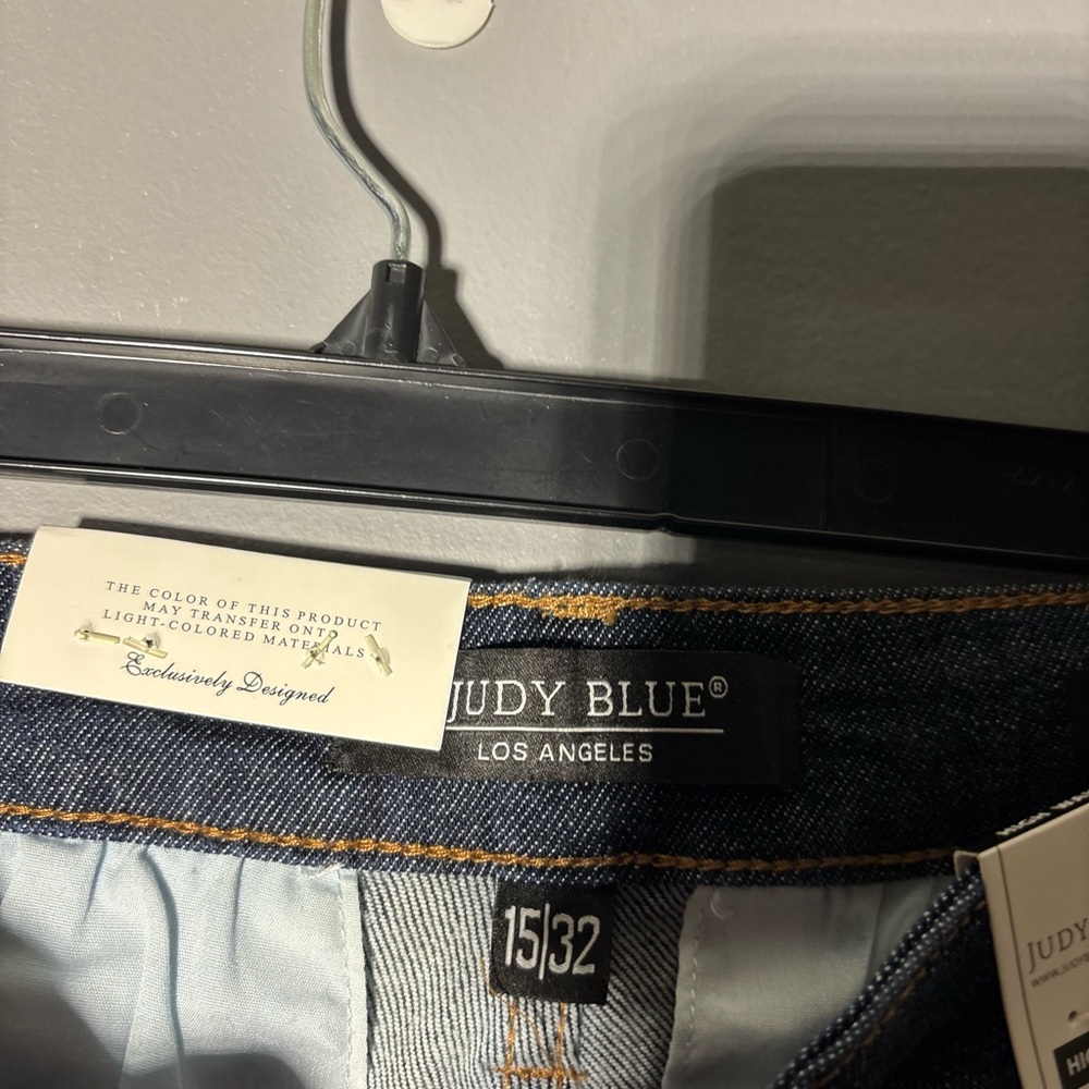 Judy Blue Neon Lights Tummy Control Top Tailored Crop Wide Leg Jeans Size 15/32 - Picture 4 of 6